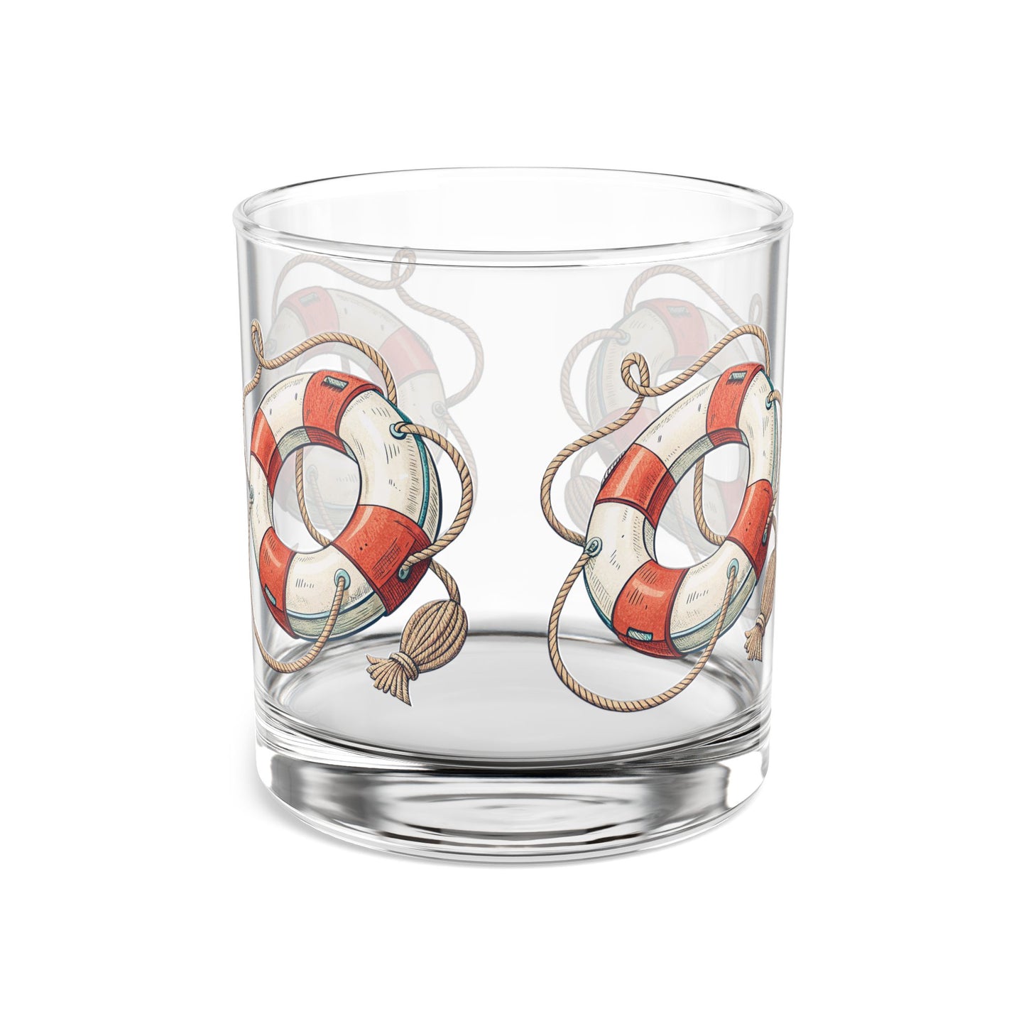 Nautical Rocks Glass, 10oz – Coastal Barware, Beach House Gift, Maritime Decor, Summer Gathering