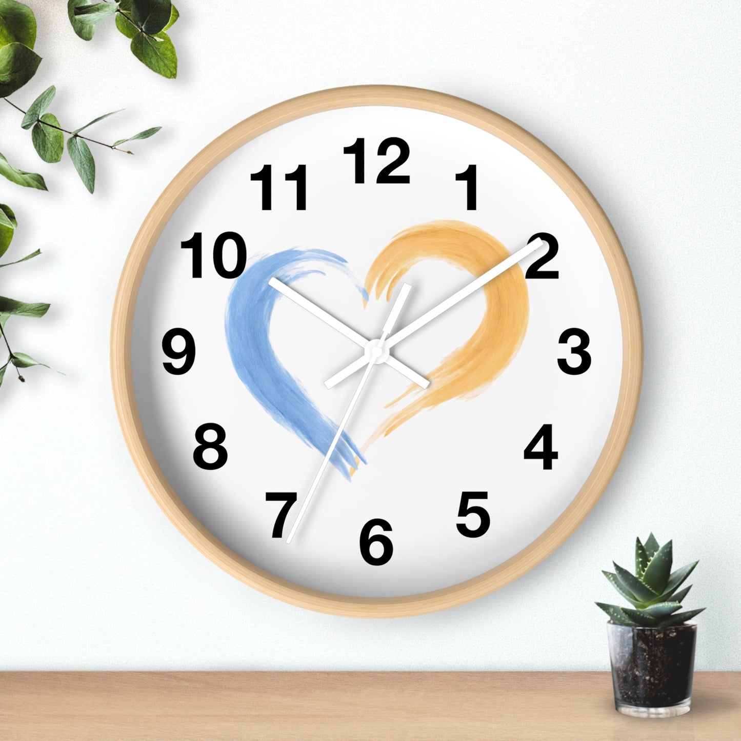 Heart-Shaped Wall Clock, Love Decor, Gift for Couples, Wedding & Anniversary, Home and Office Wall Art, Romantic Timepiece