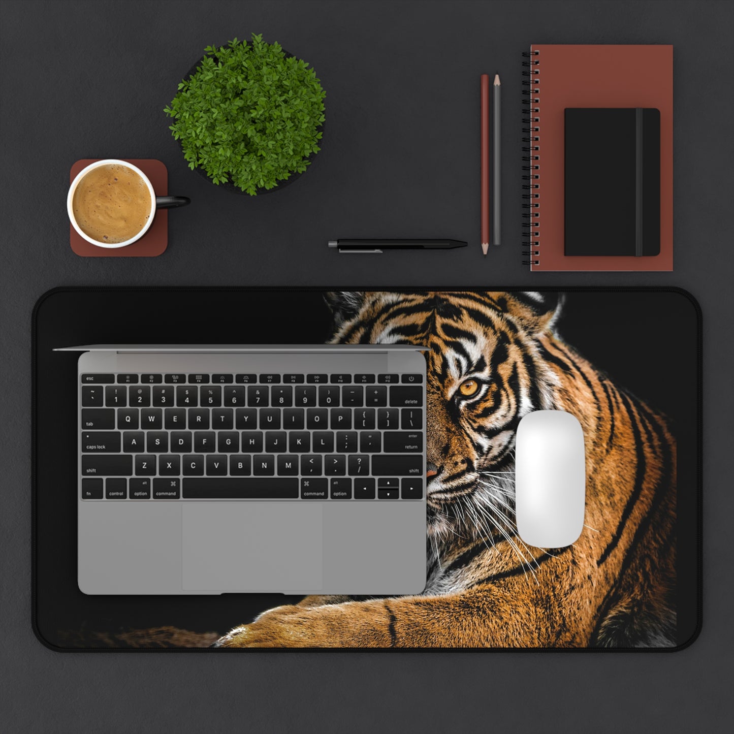 Tiger Lair Desk Mat — Large Wildlife Gaming Mouse Pad