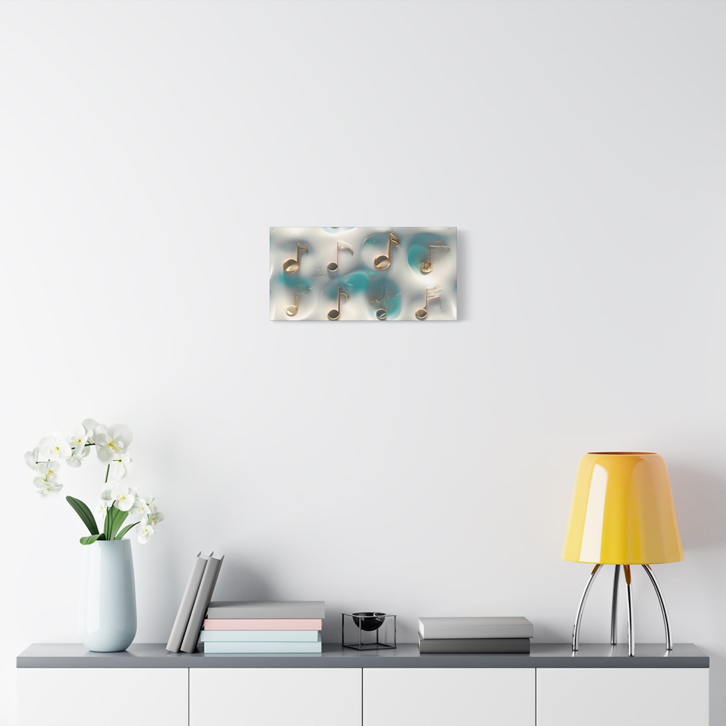 Musical Notes Wall Art Canvas, Elegant Home Decor, Perfect for Musicians, Music Lovers, Gifts for Music Teachers, Unique Art Piece
