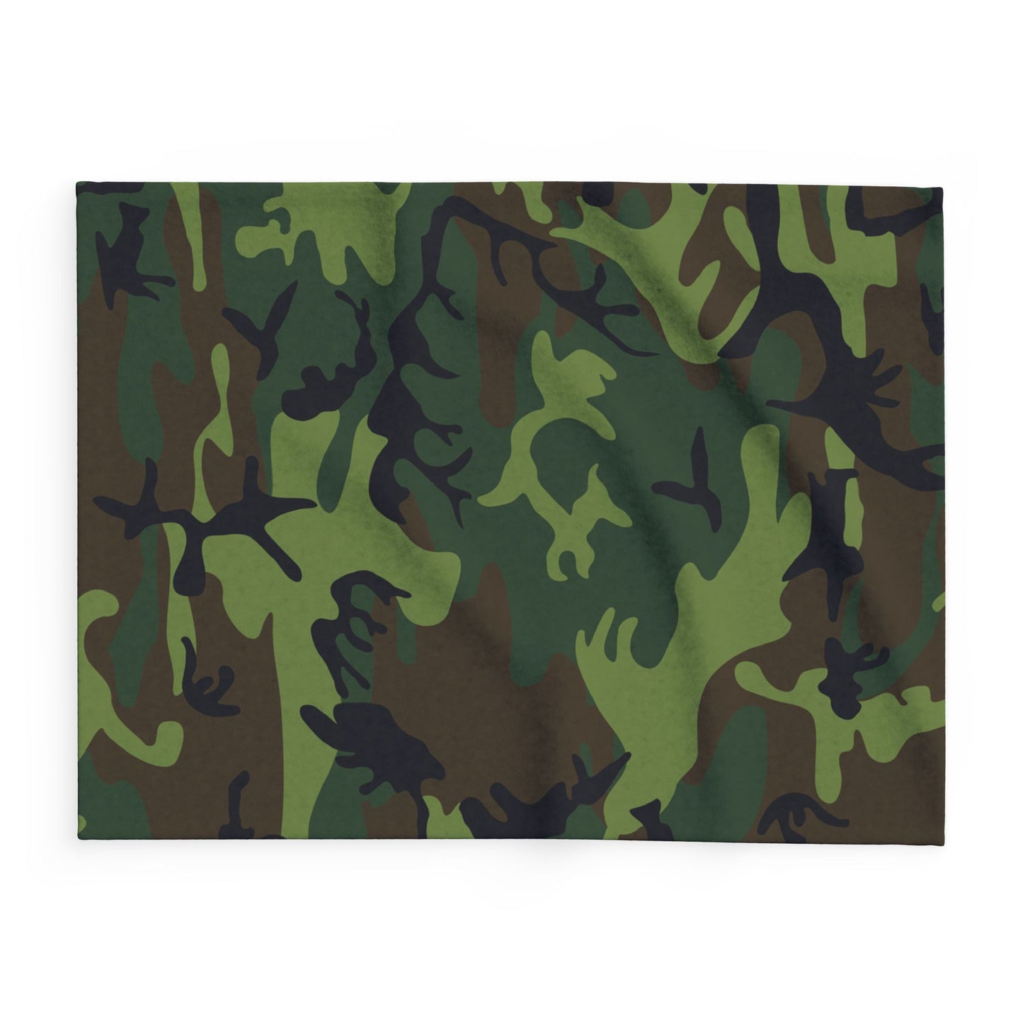 Camouflage Fleece Blanket, Cozy Decor for Outdoor Lovers, Perfect for Camping, Gifting, Military Veterans, Warm Home Accessory