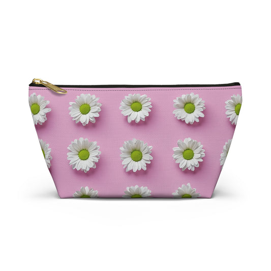 Daisy Print Accessory Pouch | Floral Makeup Bag, Travel Organizer