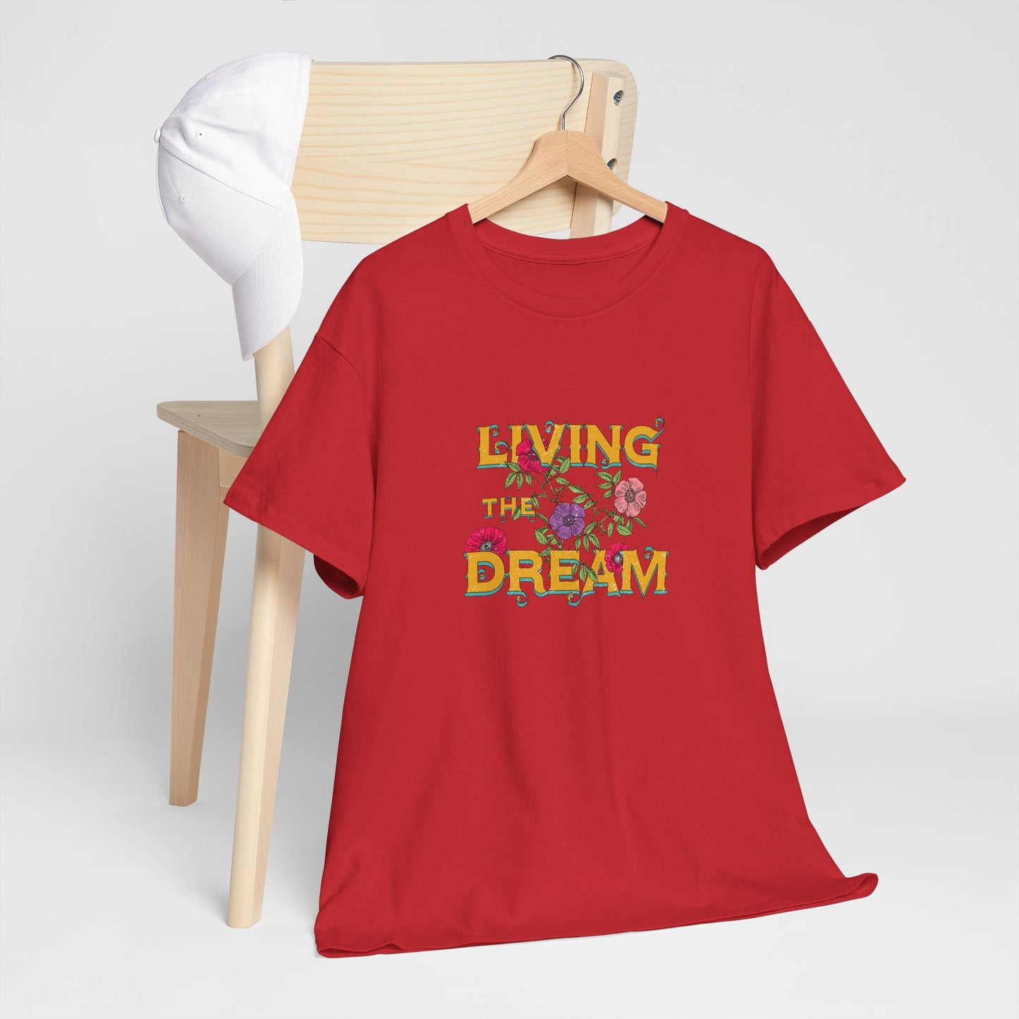 Living the Dream Floral Tee, Unisex Cotton T-Shirt, Inspirational Gift, Casual Everyday Wear, Flower Graphic Shirt, Summer Wardrobe [...]