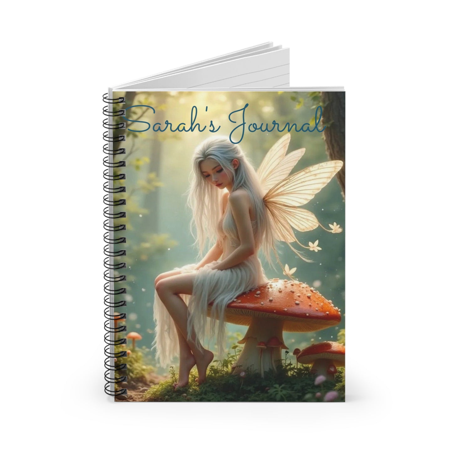 Fairy Spiral Notebook | Enchanted Journal, Gift for Writers, Dreamy Note-taking, Magical Decor, Personalized Stationery