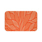 Elegant Floral Bath Mat, Home Decor, Bathroom Accessory, Housewarming Gift, Spring Decor, Vibrant Orange Design