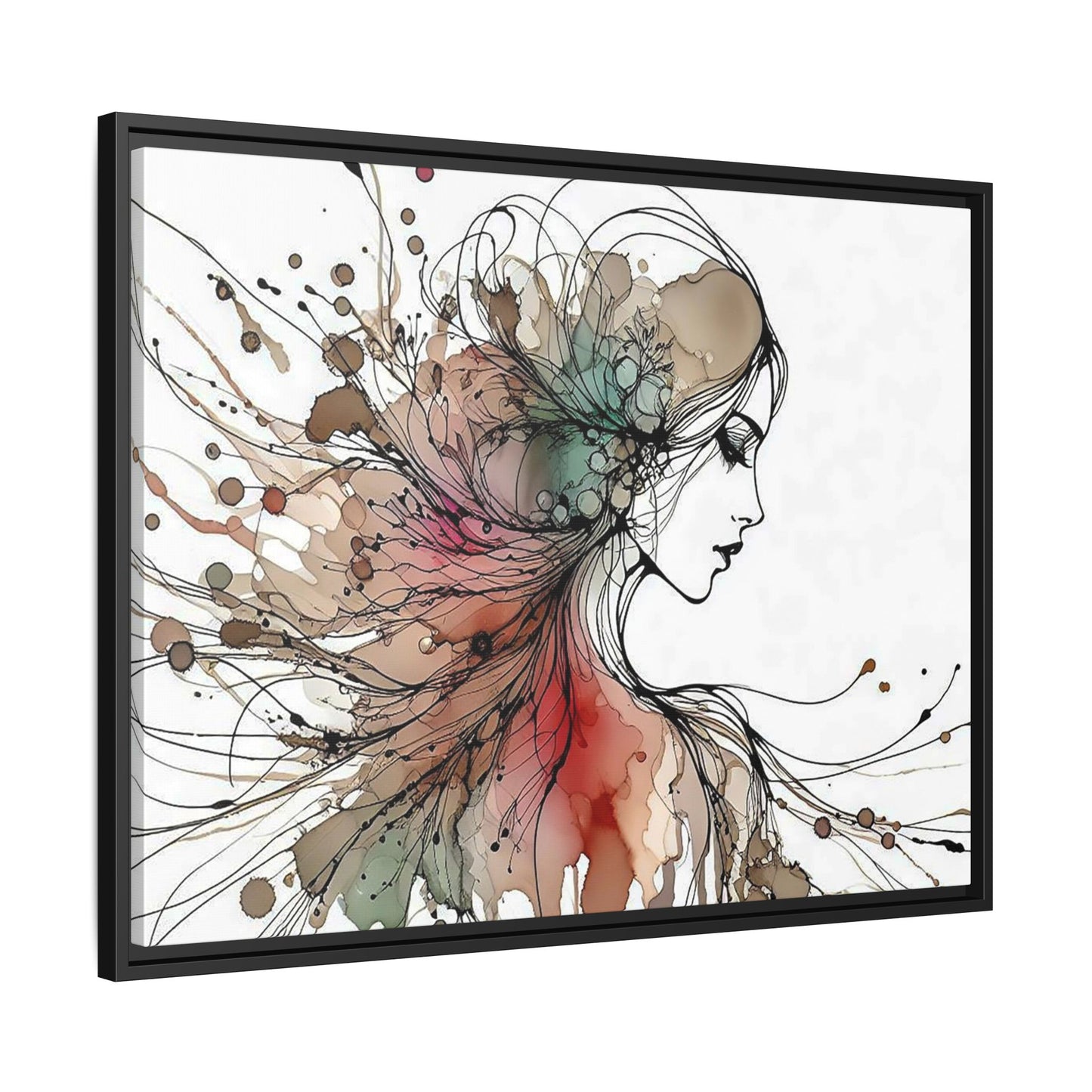 Matte Canvas, Framed (Multi-color) - Girl Whispers