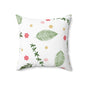 Botanical Floral Pillow, Cozy Home Decor, Green Leaf Cushion, Nature Inspired Gift, Spring Decor, Bedroom Accent