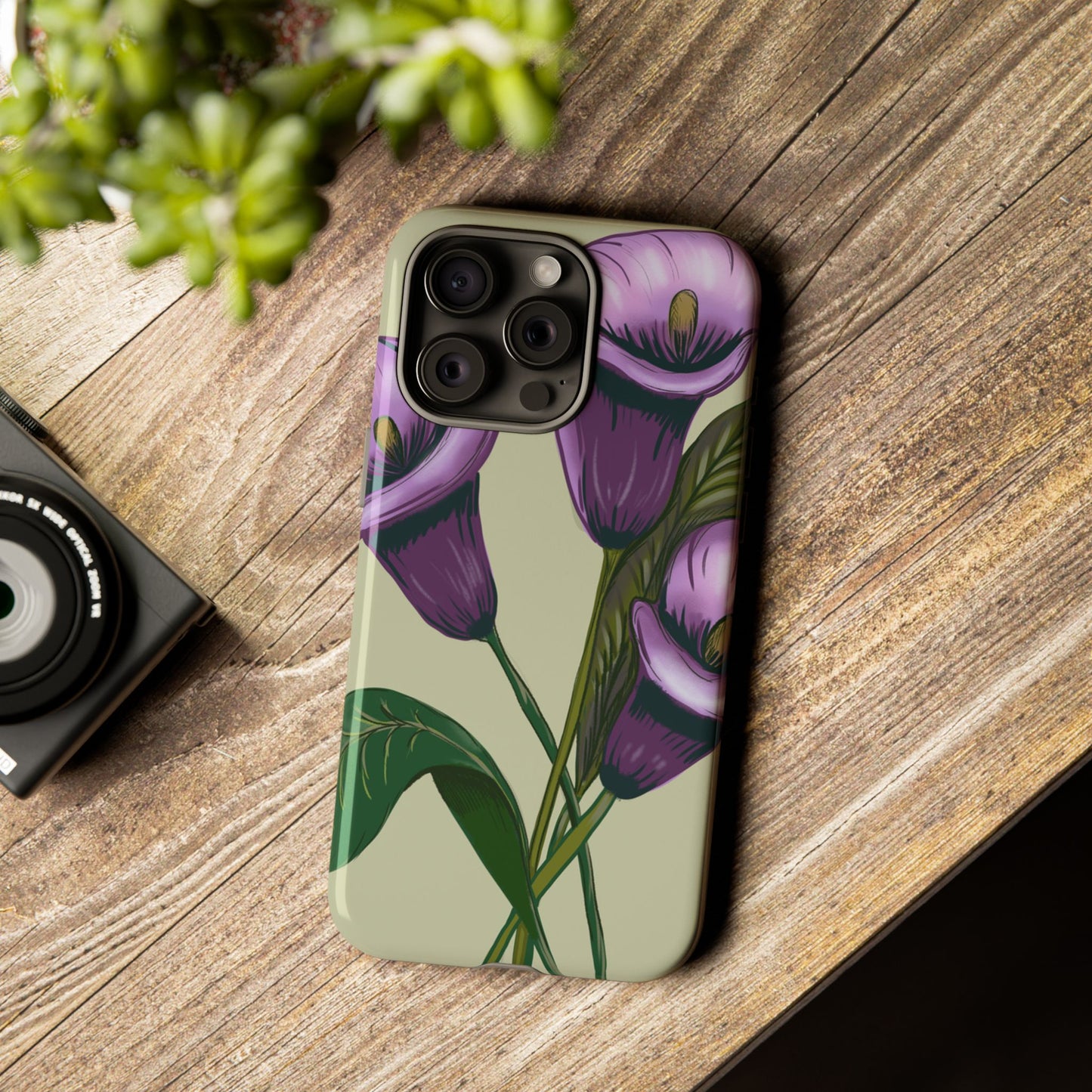 Floral Phone Case - Tough Cases, Purple Flower Design, Cell Phone Accessories, Gift for Her, Nature Lover Essentials