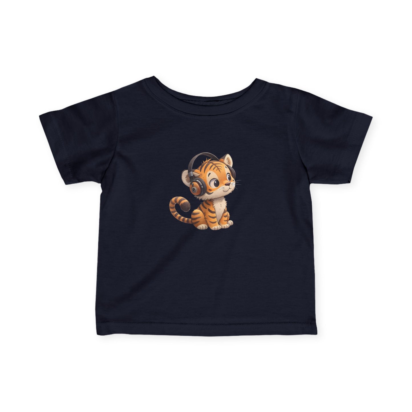 Cute Kitty Headphones Infant Tee, Baby T-Shirt, Toddler Shirt, Kids Apparel, Gift for Baby Shower, Birthday