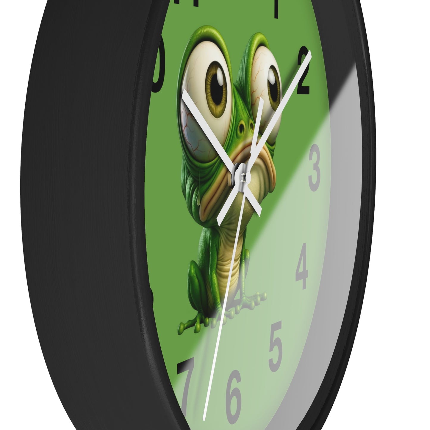 Whimsical Frog Wall Clock – Fun Home Decor, Office Accessories, Unique Gift for Kids, Animal-Themed Decoration, Quirky Timepiece