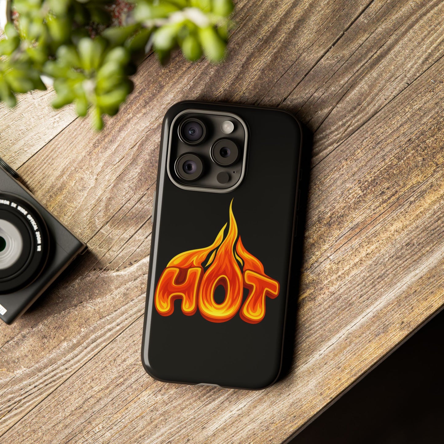 Stylish Phone Case, Hot Flames Design, Gift for Teens, Trendy Accessory, Protective Cover, Unique Phone Case