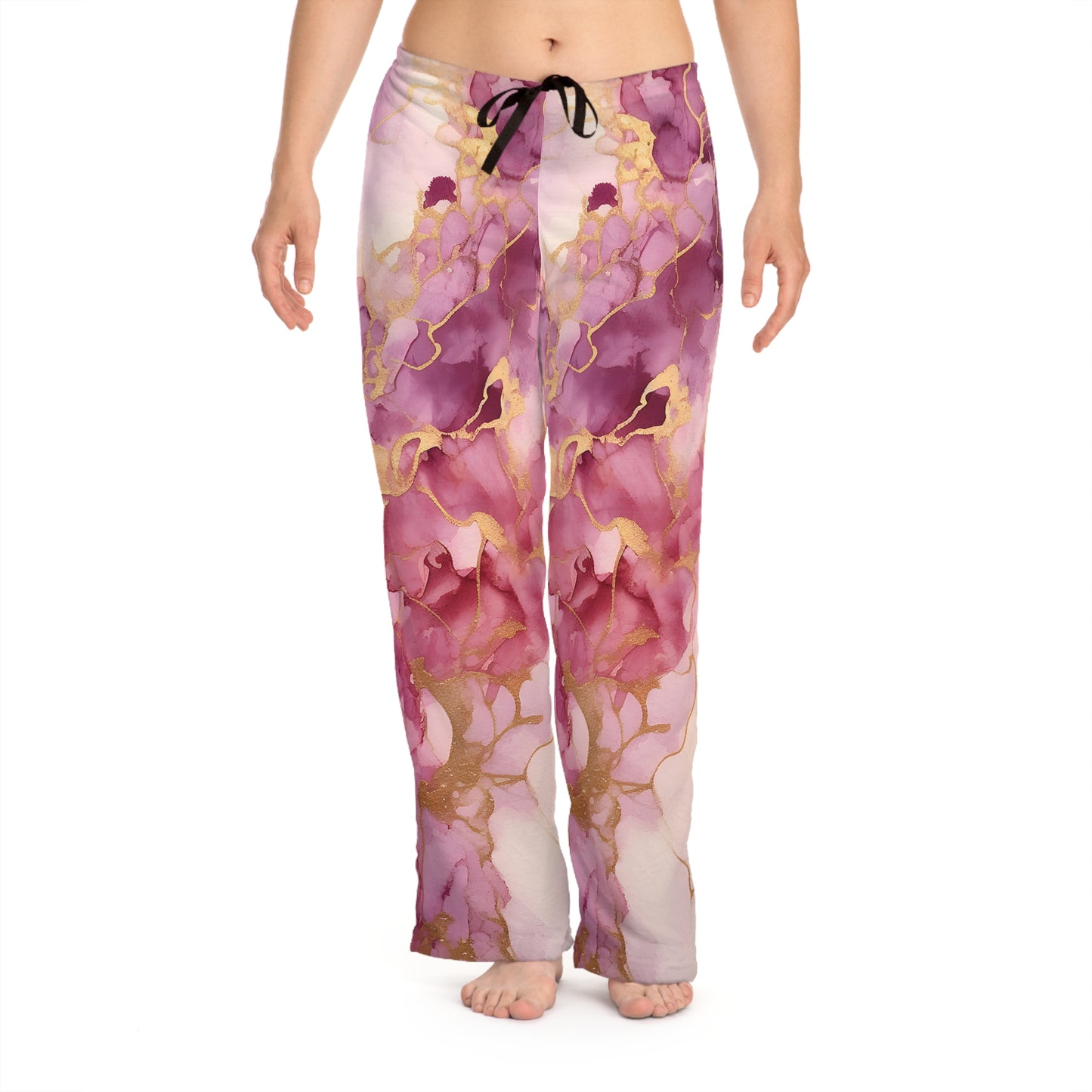 Elegant Floral Women's Pajama Pants, Cozy Loungewear, Relaxation, Sleepwear,
