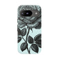 Elegant Floral Phone Case, Tough Cases for iPhones, Black Rose Design, Gift for Her, Stylish Phone Cover, Birthday Gifts