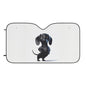 Dachshund Car Sun Shade – Cute Black Wiener Dog Windshield Protector