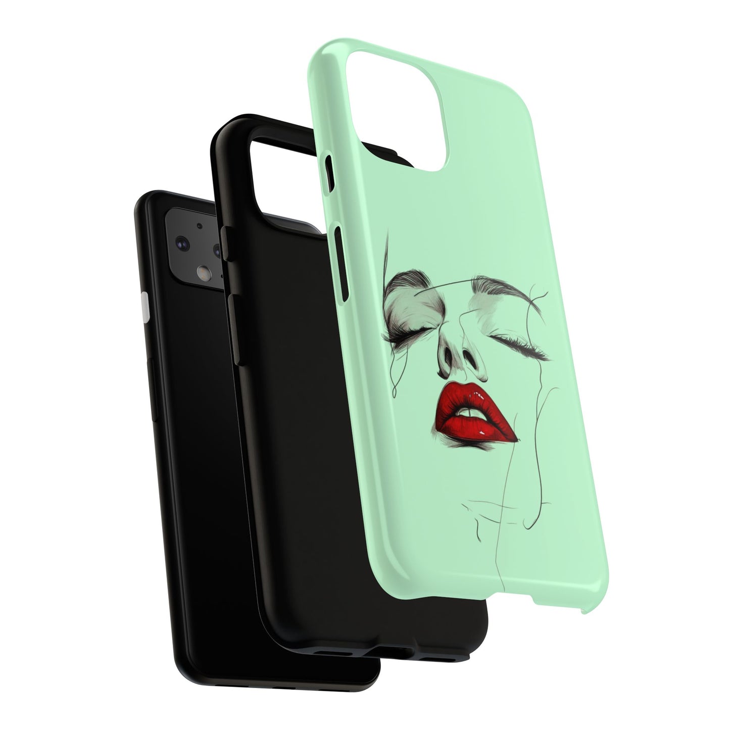 Stylish Phone Case, Artistic Phone Cover, Trendy Tech Accessory, Unique Cell Phone Protector, Gift for Her, Modern Aesthetic