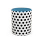 Elegant Polka Dot Mug - Stylish Coffee Cup for Home, Office, Gift for Birthdays, Anniversaries, Holidays, Unique Drinkware