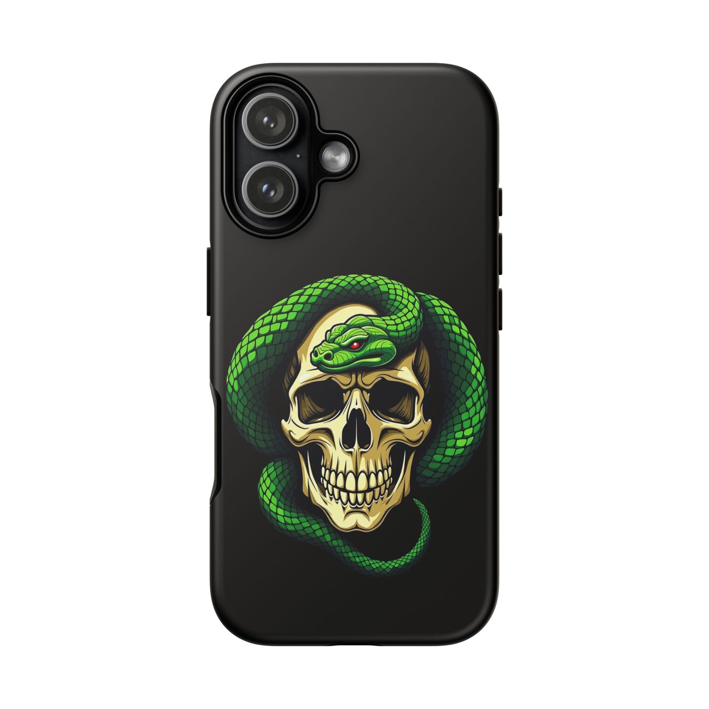 Skull & Snake Phone Case | Tough Cases, Protective Cover, Edgy Phone Accessories, Gothic Gift, Halloween Decor