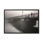 Framed Matte Canvas - Foggy Bridge Black & White Photography