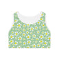 Floral Sports Bra, Activewear, Fitness Top, Workout Gear, Gym Wear, Spring Fashion