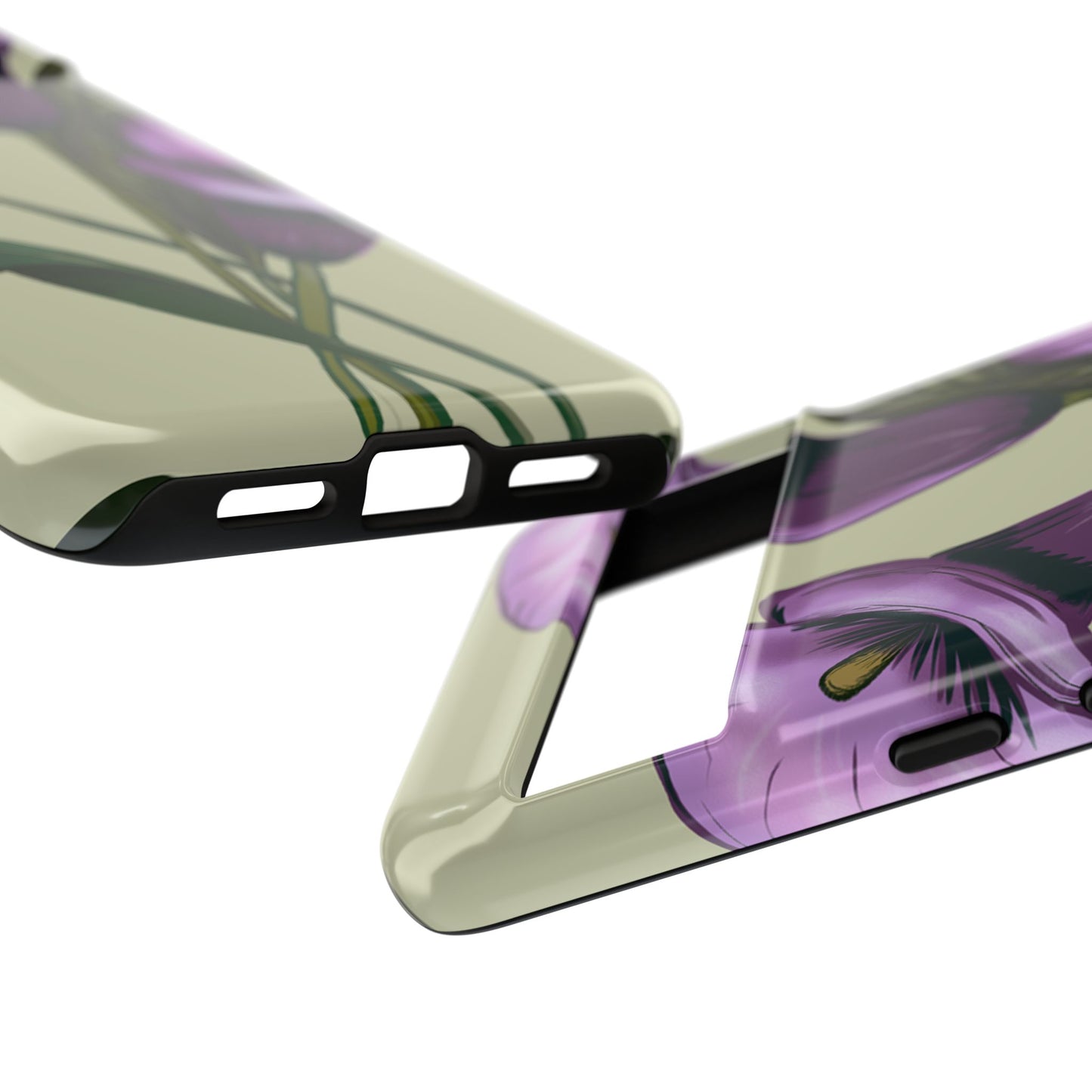Floral Phone Case - Tough Cases, Purple Flower Design, Cell Phone Accessories, Gift for Her, Nature Lover Essentials
