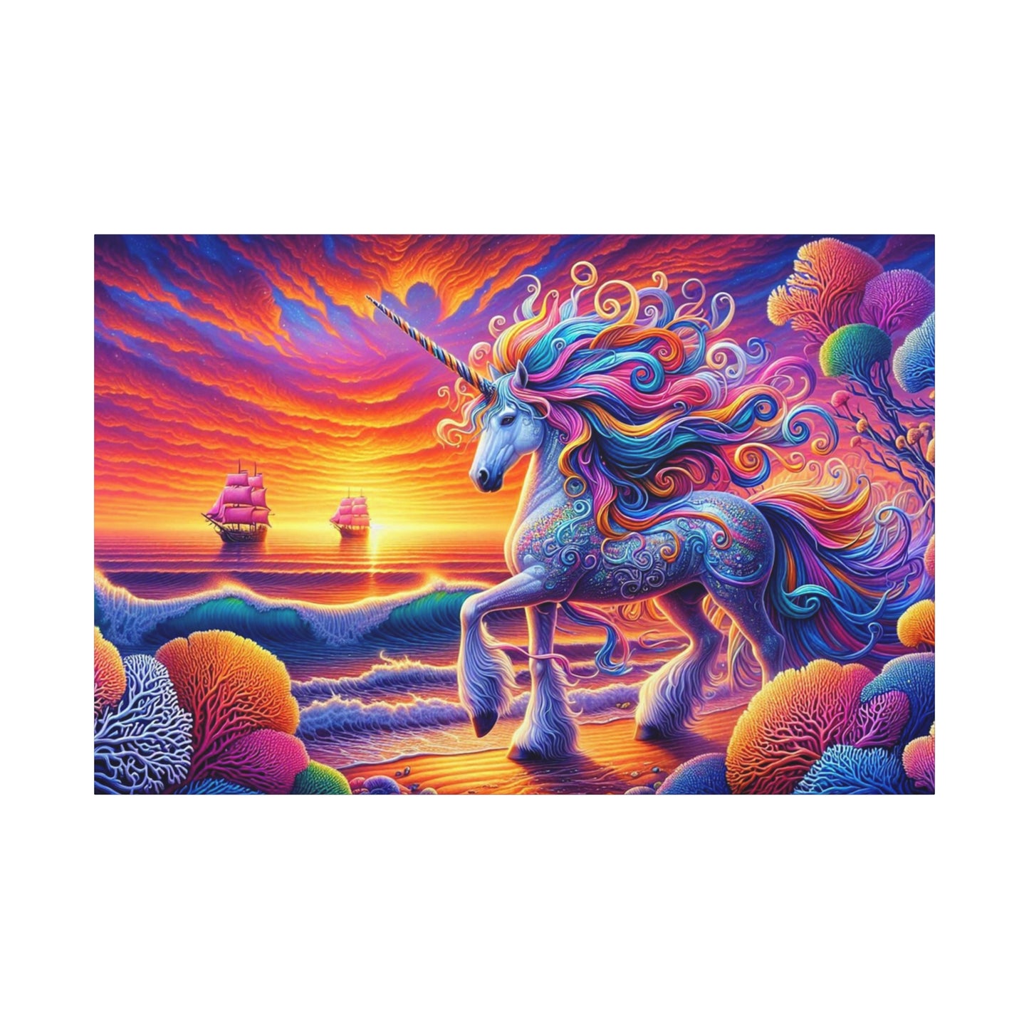 Matte Canvas, Stretched, 1.25"  Unicorn