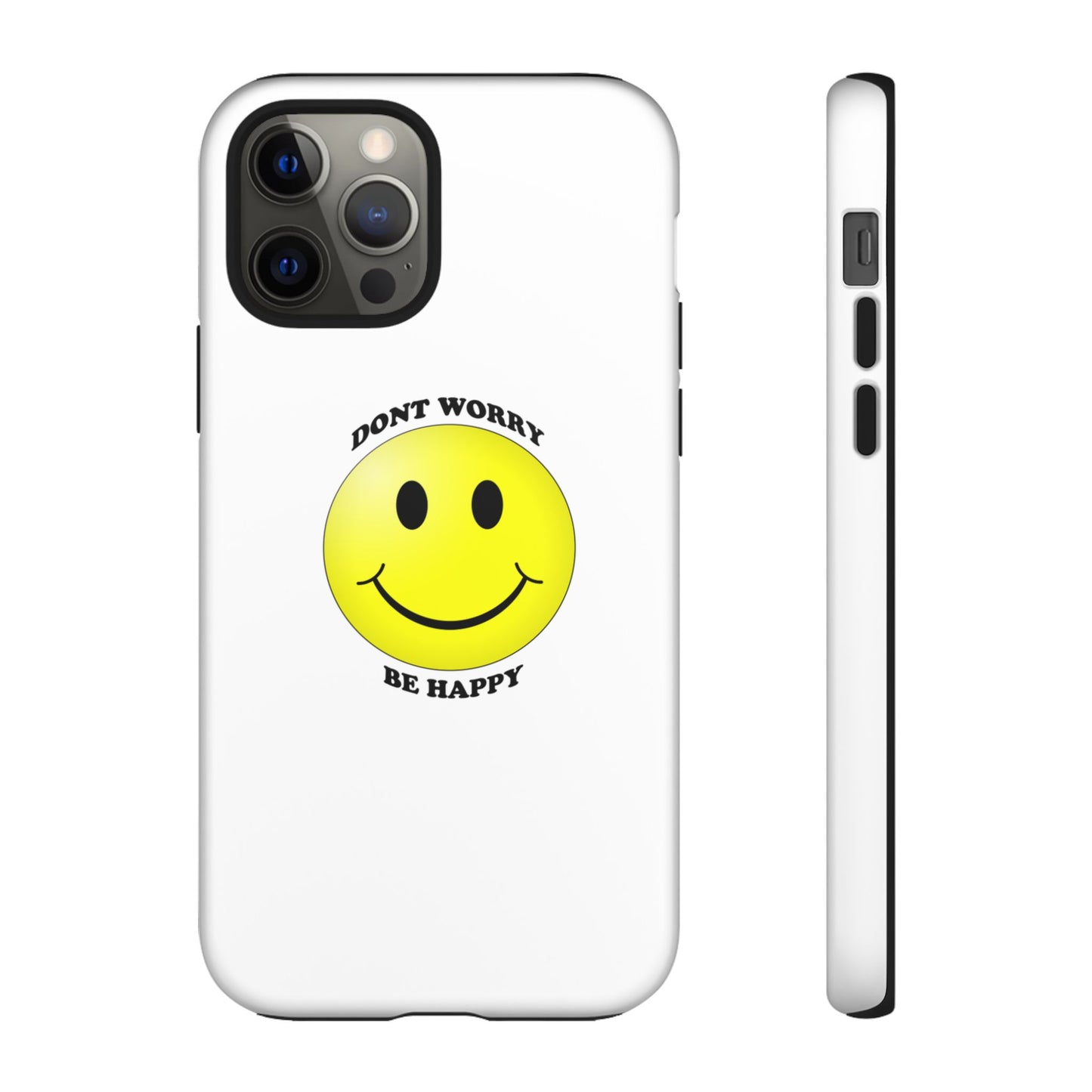 Happy Face Phone Case, Tough Cases, Don’t Worry, Be Happy, Cute Gift for Friends, Positive Vibes, Fun Mobile Accessories