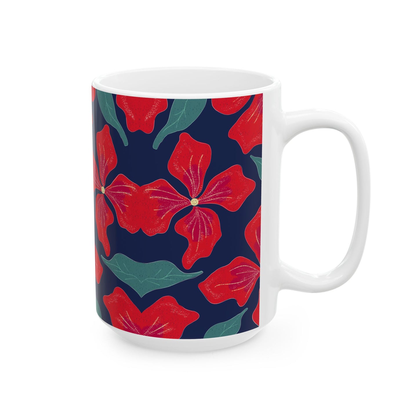Vibrant Floral Ceramic Mug | Coffee Tea Cup, Gift for Her, Home Décor, Birthday, Mother's Day, Eco-Friendly