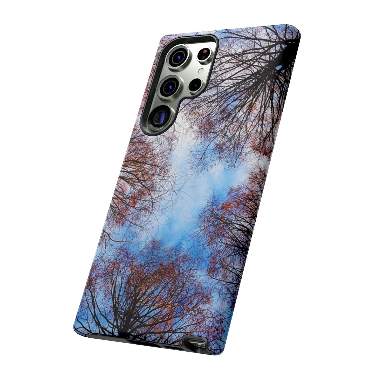 Skyward Trees Phone Case — Nature Forest Canopy Protective Tough Case