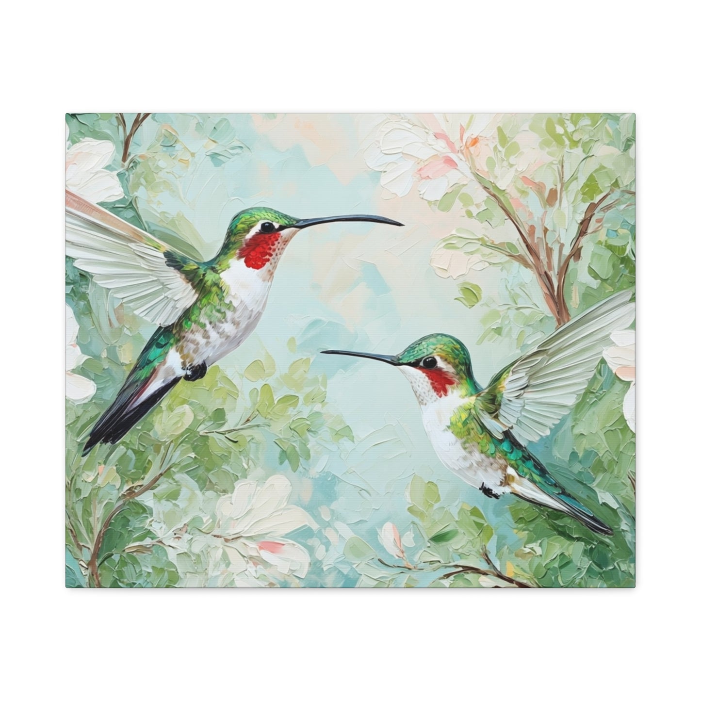 Hummingbird Canvas Wall Art — Stretched Matte Nature Print