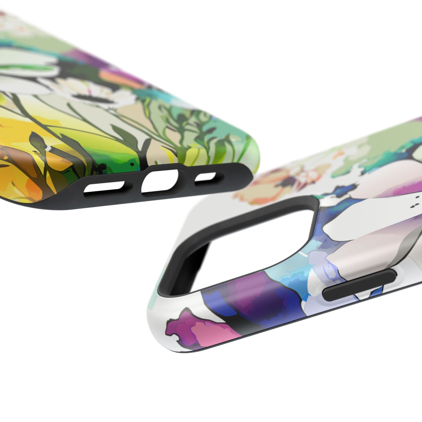 Floral Watercolor Magnetic Phone Case — Impact‑Resistant Protective Cover