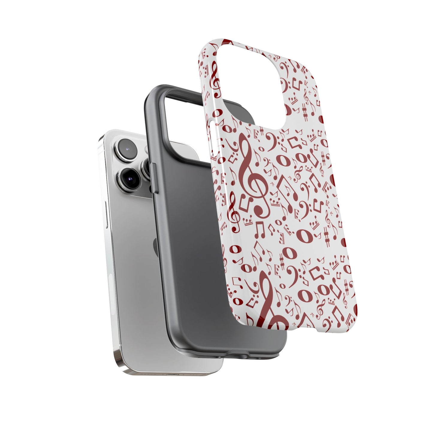 Musical Note Phone Case, Tough iPhone Cover, Gift for Musicians, Customizable, Music Lover's Accessory, Durable Phone Protection