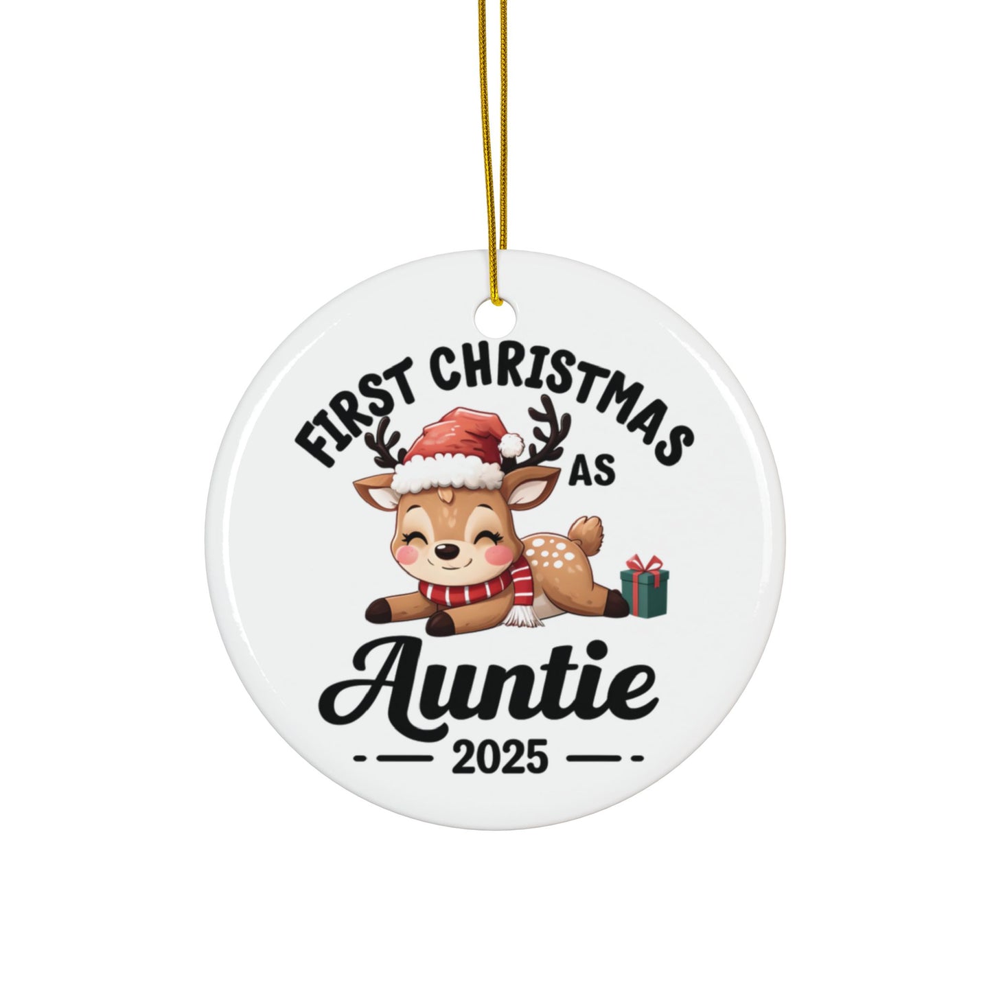 Personalized Christmas Ornaments for New Aunties, First Christmas as Auntie 2025, Holiday Decor, Keepsake Gifts, Unique Gift Idea