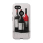 Wine Lover's Phone Case, Tough Phone Cover, Artistic Wine Design, Gift for Wine Enthusiasts, Customizable Case, Unique Wine Art