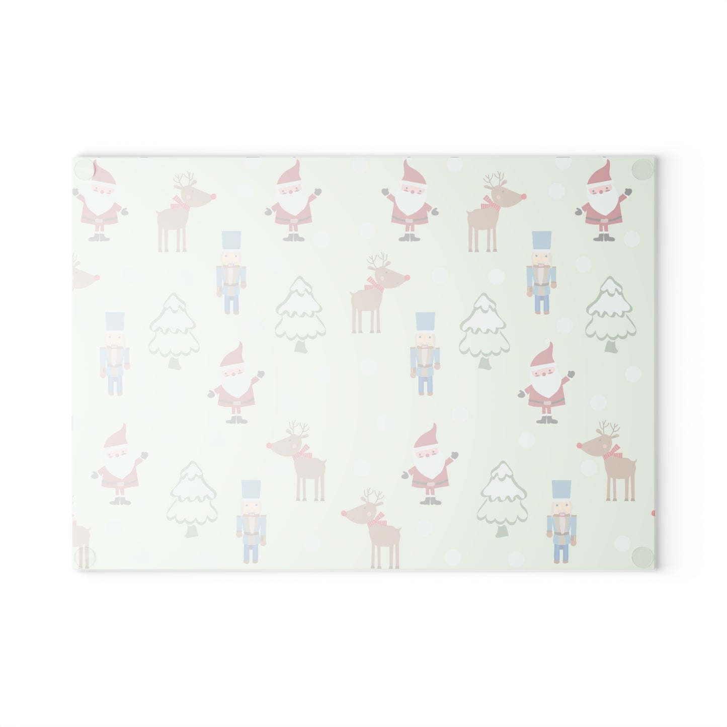 Festive Holiday Glass Cutting Board, Christmas Kitchen Decor, Seasonal Cooking Gift, Merry & Bright Kitchenware, Unique Holiday Tableware