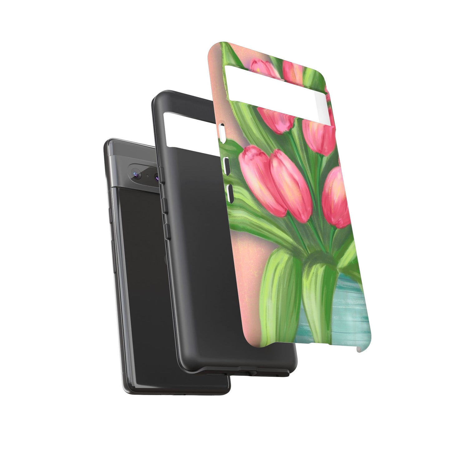 Floral Phone Case with Vibrant Tulips - Tough Cases for Garden Lovers, Spring Gifts, Nature Enthusiasts, Unique Gadget Accessories, [...]
