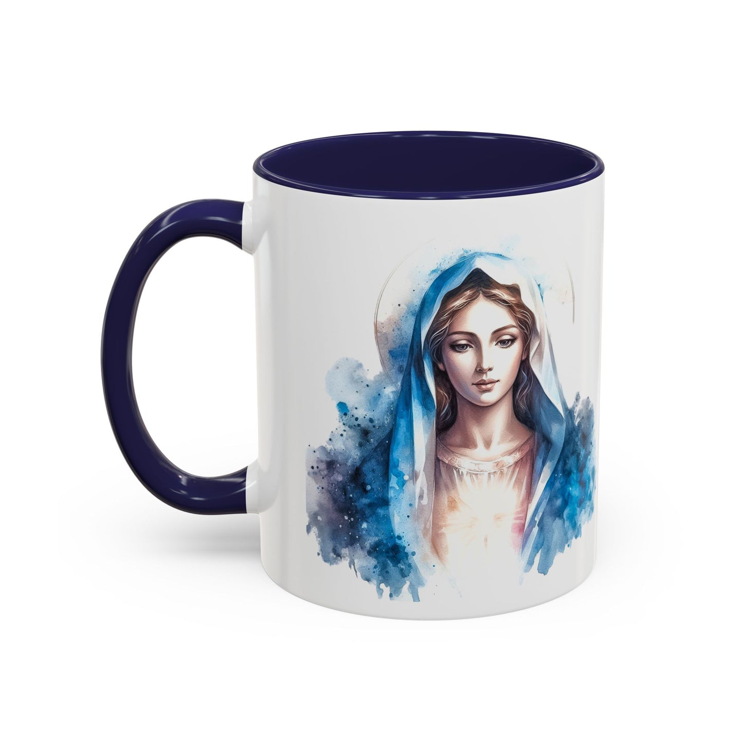Serene Virgin Mary Coffee Mug - Spiritual Inspiration, Gift for Faith Lovers, Home Decor, Mother's Day, Religious Art