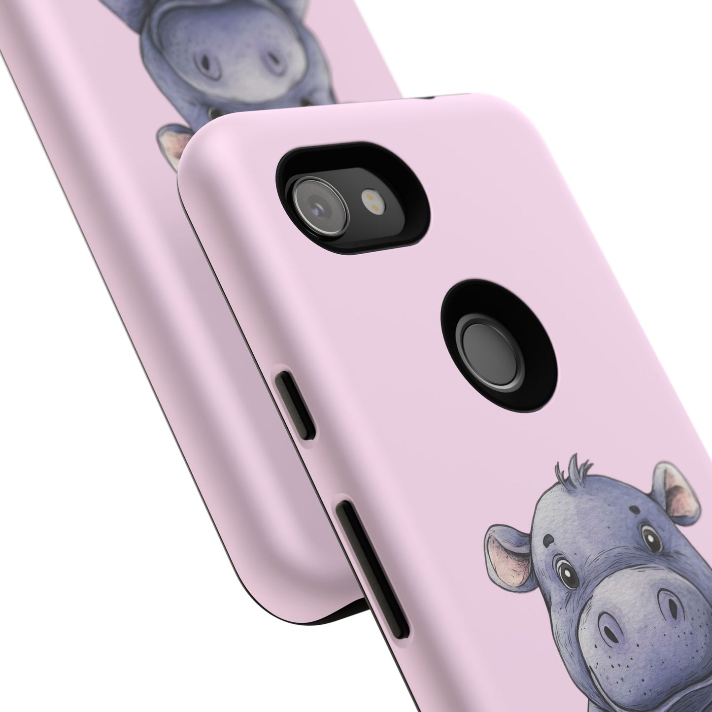 Cute Hippo Phone Case - Tough Cases, Animal Phone Cover, Kawaii Accessories, Gifts for Kids, Unique Tech Gear