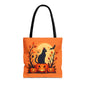 Halloween Cat Tote Bag | Spooky Halloween Accessory, Trick or Treat, Gift for Cat Lovers, Fall Fashion Must-Have, Pumpkin Decor