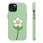 Floral Phone Case - Tough Cases for Nature Lovers, Cute Green Flower Design, iPhone Cover, Gift for Her, Spring Accessories