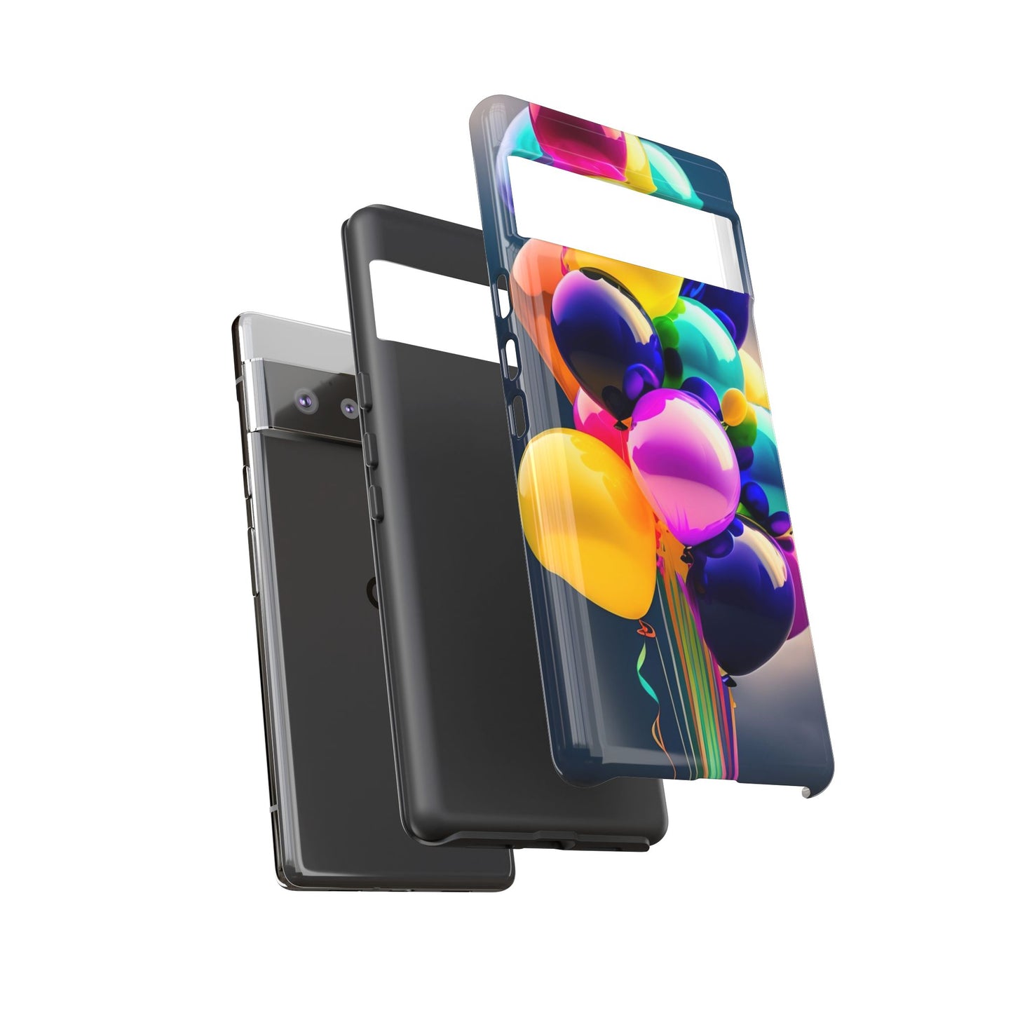 Colorful Balloon Tough Phone Case — Vibrant Party Balloons Protective Cover