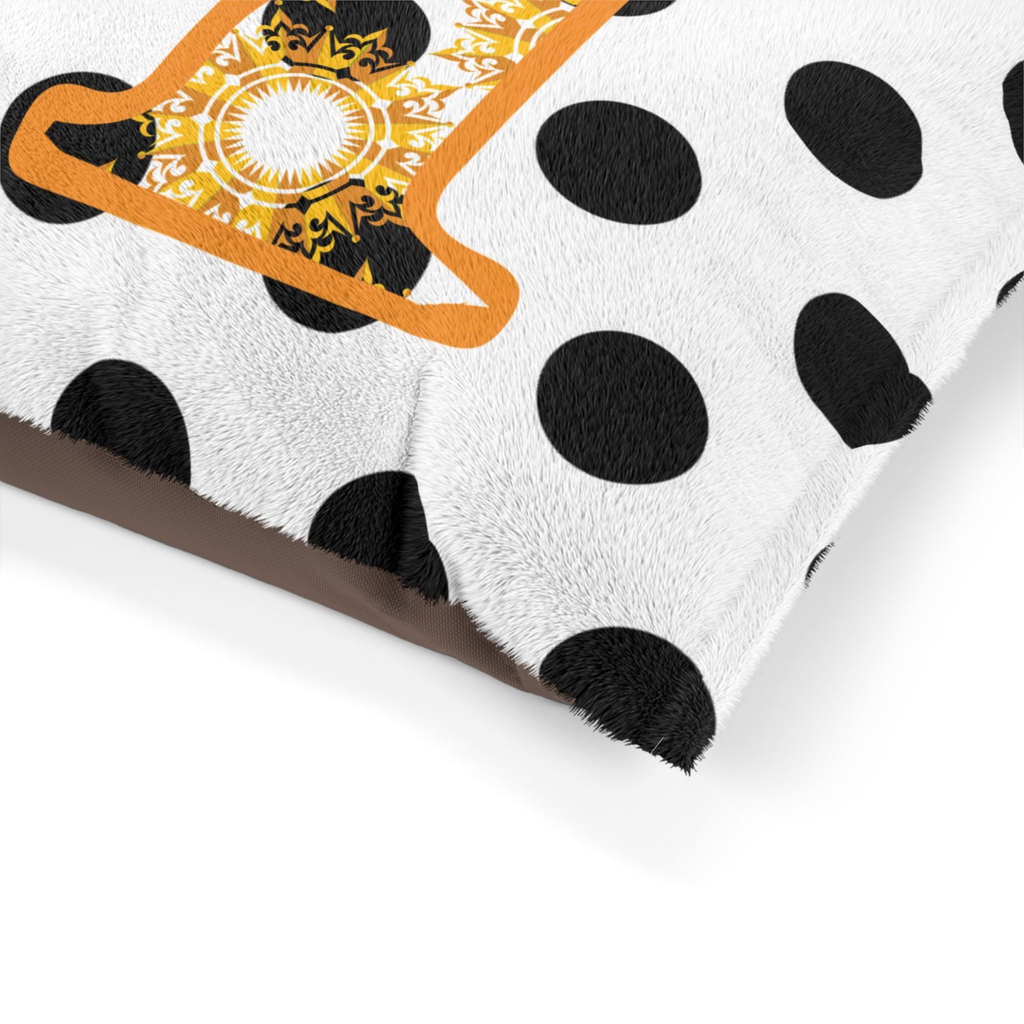 Chic Personalized Pet Bed with Polka Dots, Dog Bed, Cat Bed, Cozy Pet Cushion, Custom Name Gift for Pet Lovers, Stylish Home Decor