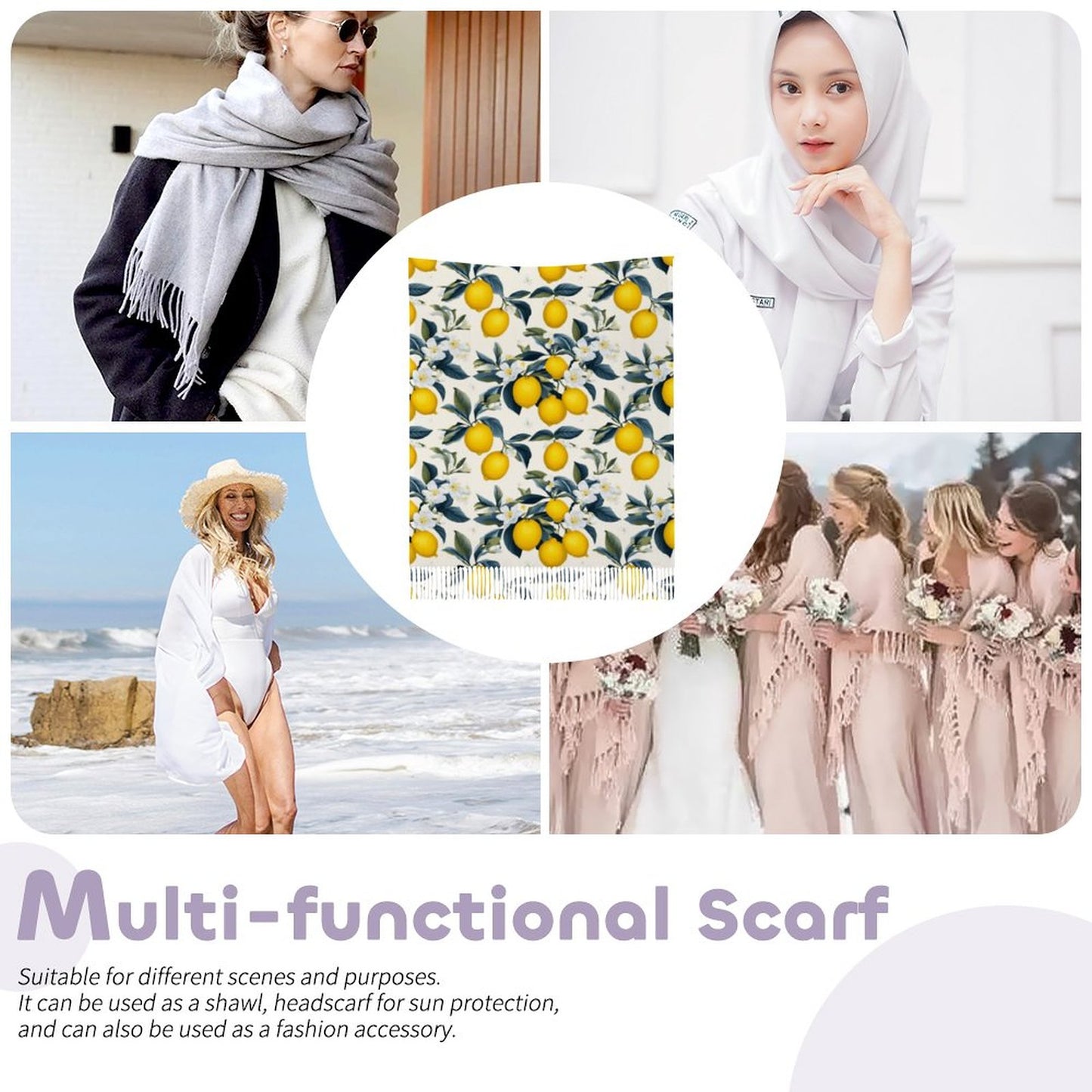 Cashmere-like Tassel Scarf