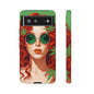 Vibrant Phone Case with Retro Greenery Design, Trendy Case for Casual Look, Gift for Her, Summer Vibes, Unique Phone Accessory