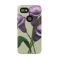 Floral Phone Case - Tough Cases, Purple Flower Design, Cell Phone Accessories, Gift for Her, Nature Lover Essentials