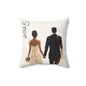 Wedding Couple Square Pillow, Romantic Home Decor, Anniversary Gift, Personalized Pillow, Bridal Shower Decor, Custom Art Pillow