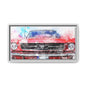 Matte Canvas, Framed Mustang Car