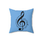 Musical Notes Pillow, Cozy Home Decor, Perfect Gift for Musicians, Music Lover's Room Accent, Unique Music Themed Pillow