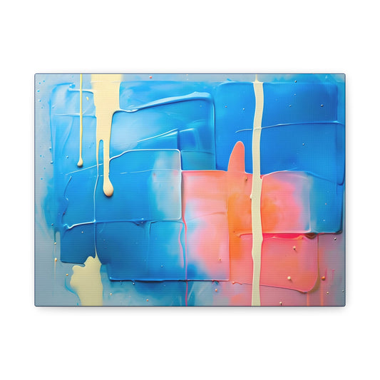 Abstract Wall Art Canvas, Bright Colorful Decor, Home Office Wall Art, Modern Art Gift, Living Room Decor