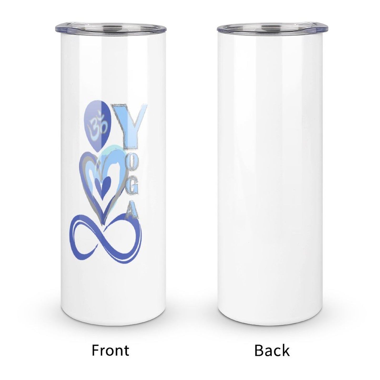 20oz Skinny Stainless Steel Straight Cup-With Lid