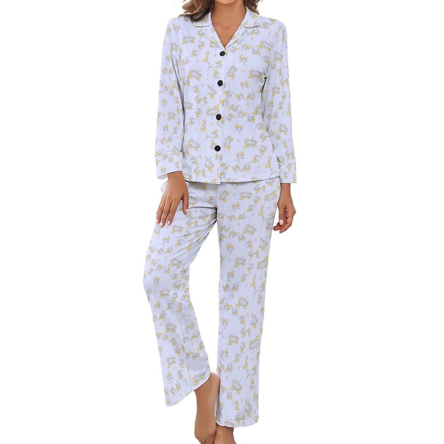 V-Neck Women Night Wear Suit DTZ (All-Over Printing)